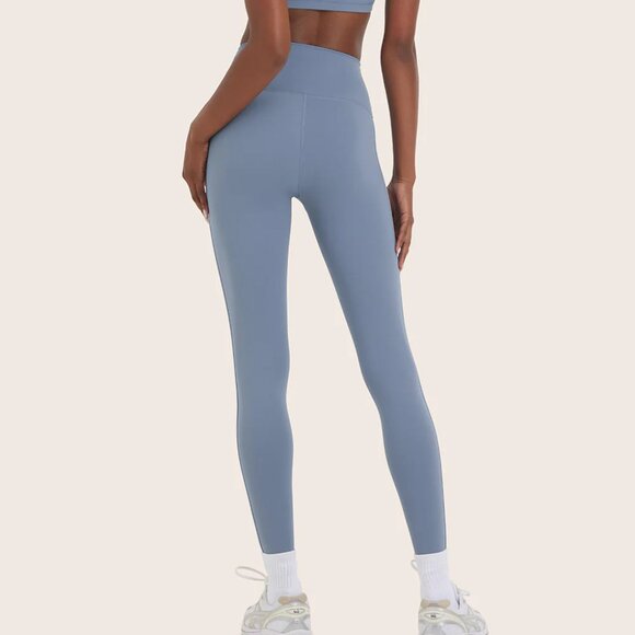 Set Active SportBody Light Blue  High-Waisted Leggings size medium athleisure - Picture 1 of 9
